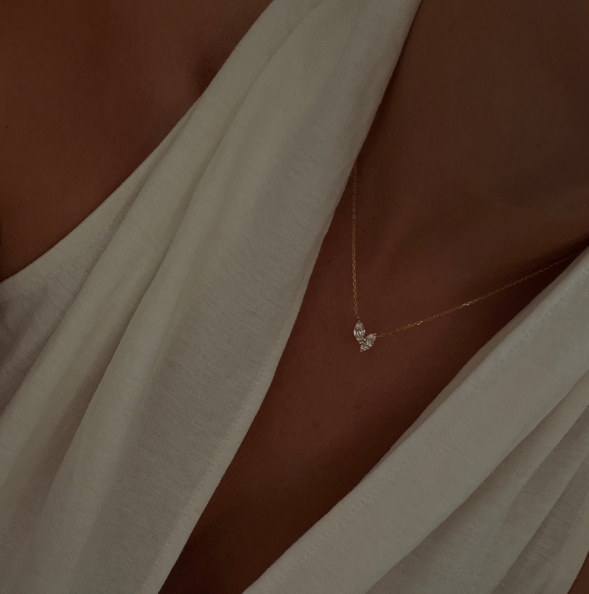 Margot Twin Marquise Stones Necklace