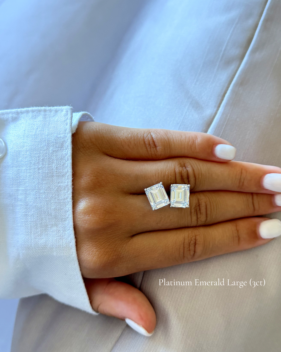 Emi Emerald Cut Studs