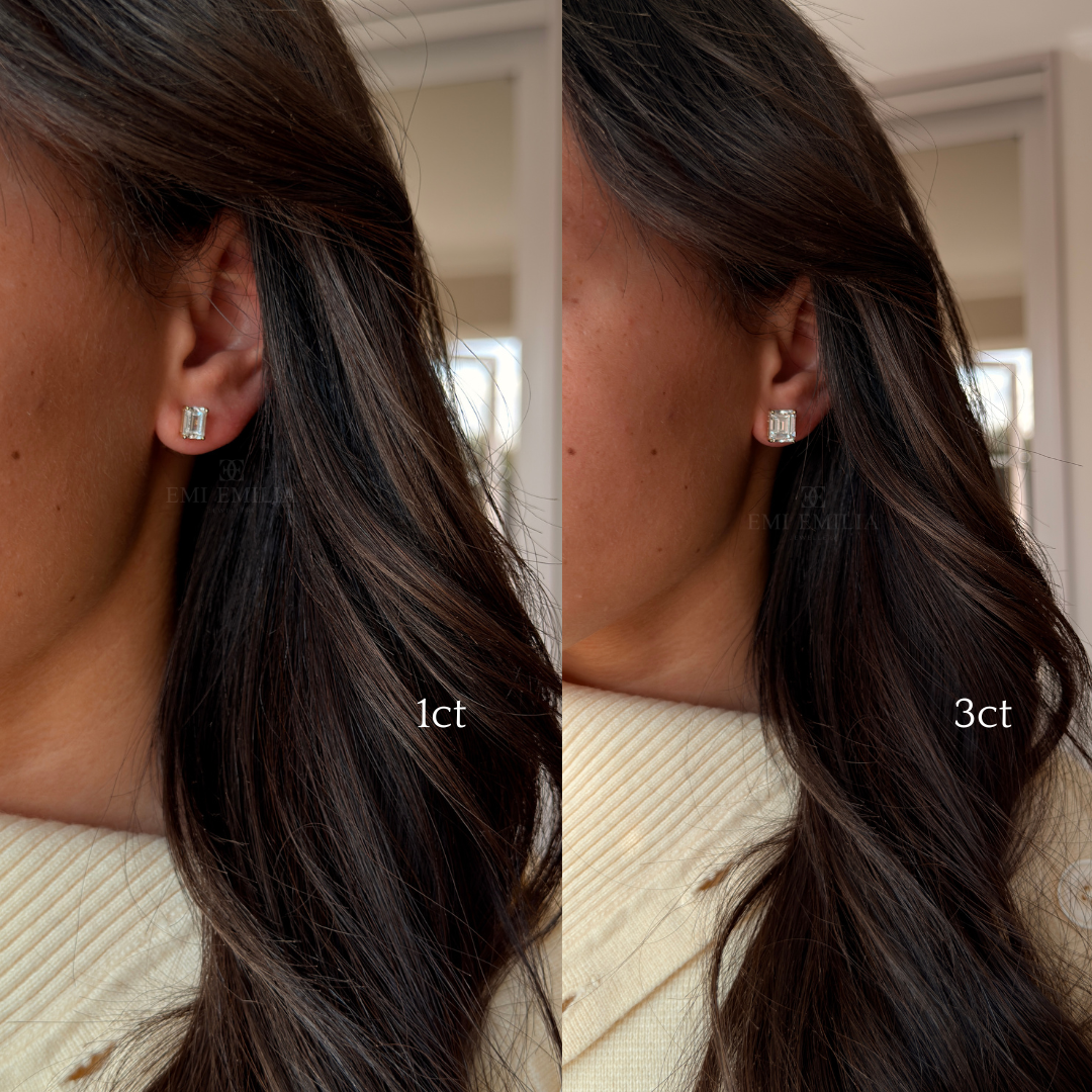 Emi Emerald-Cut Studs