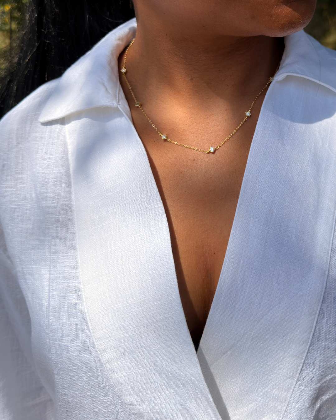 Rosie Round Station Necklace