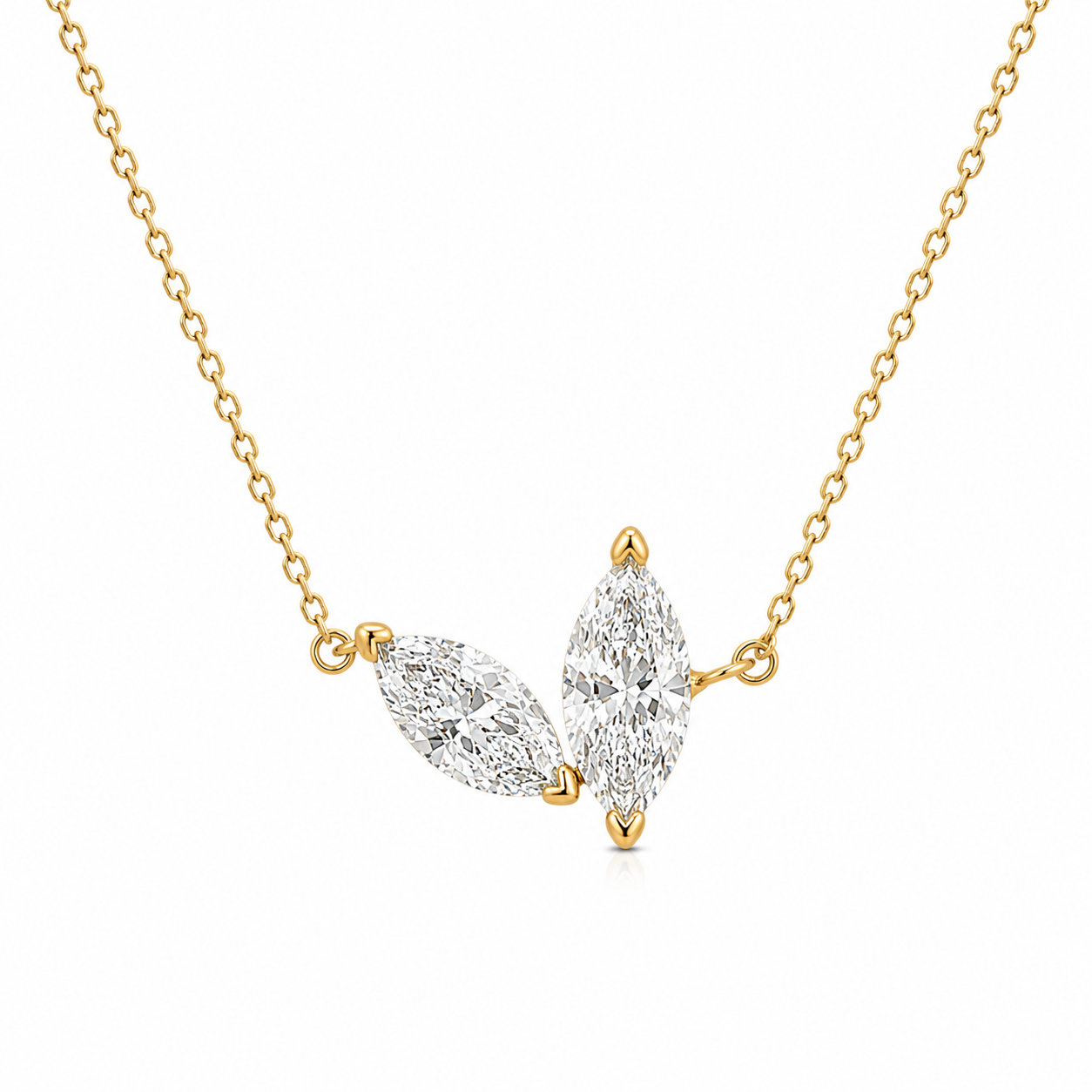Margot Twin Marquise Stones Necklace