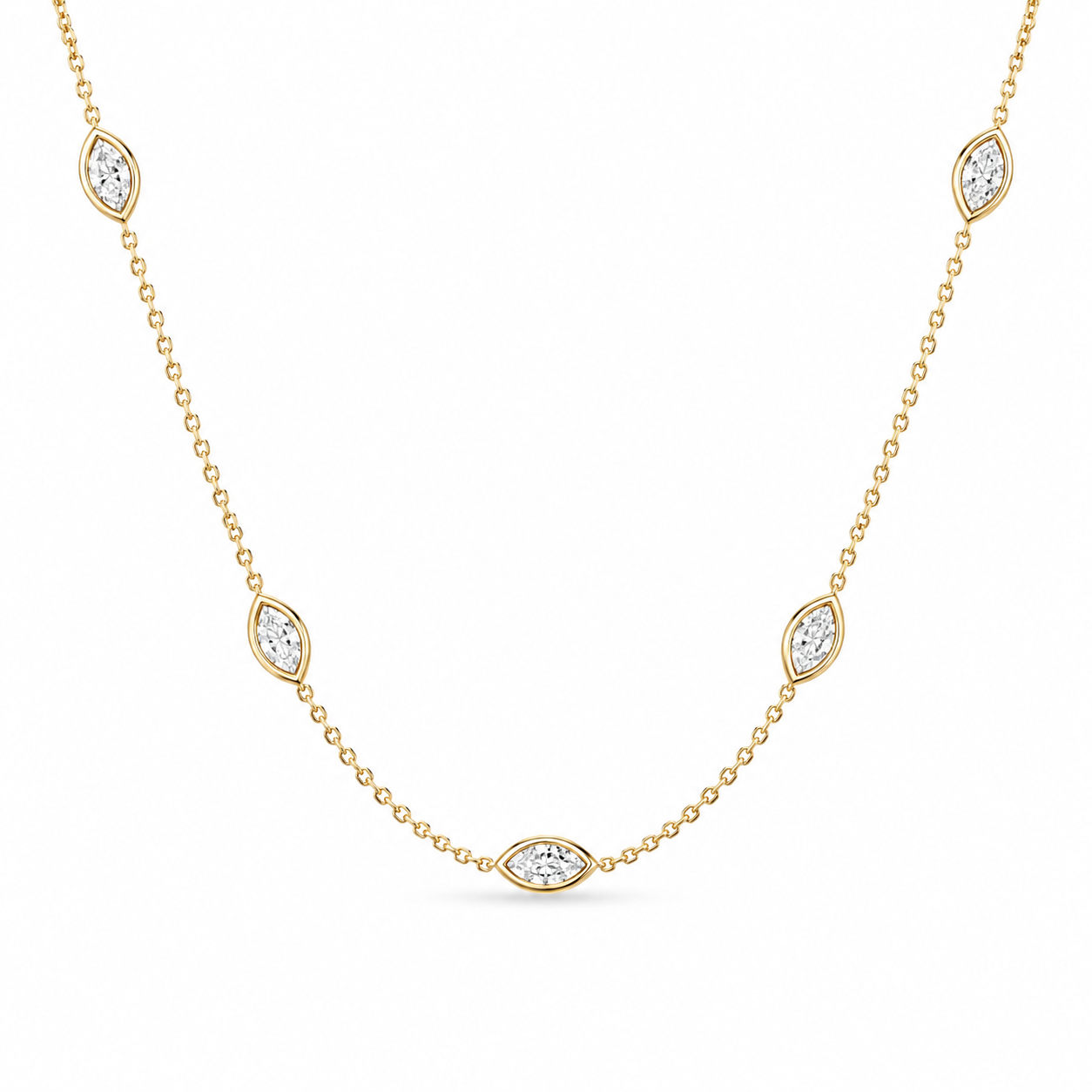 Margot Marquise-Cut Stones Necklace