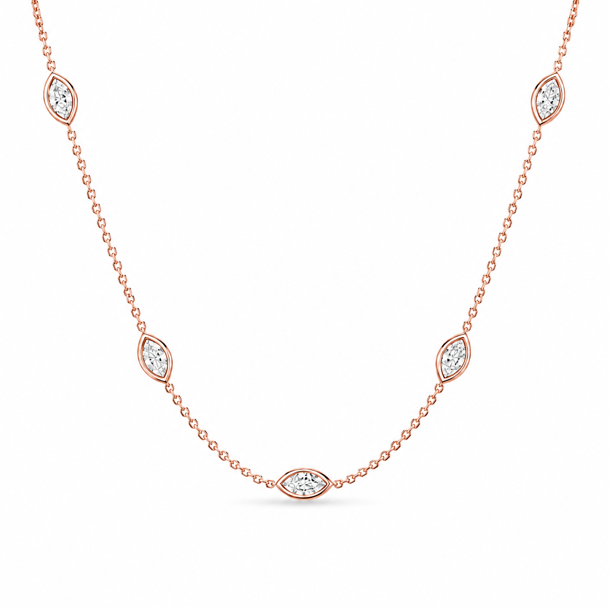 Margot Marquise-Cut Stones Necklace