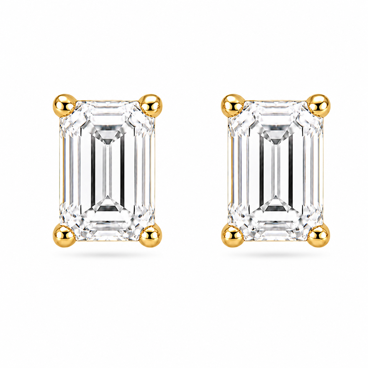 Emi Emerald Cut Studs