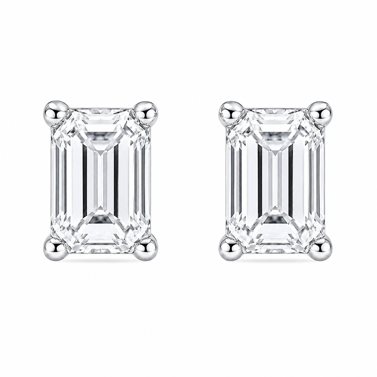 Emi Emerald Cut Studs